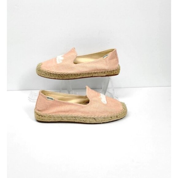 SOLUDOS Ciao Bella Pink Espadrilles Womens Shoes Size 8 Canvas Slip-On Casual - Picture 3 of 8
